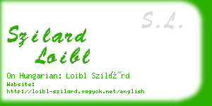 szilard loibl business card